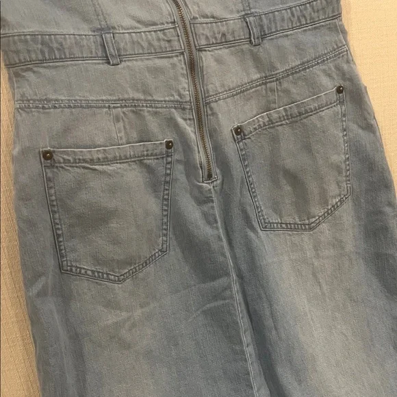 Free People Picture Perfect Denim Midi Dress - Picture 10 of 12